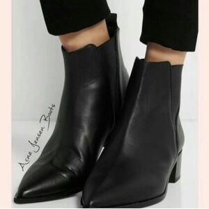 Acne Sleek Black Ankle Booties